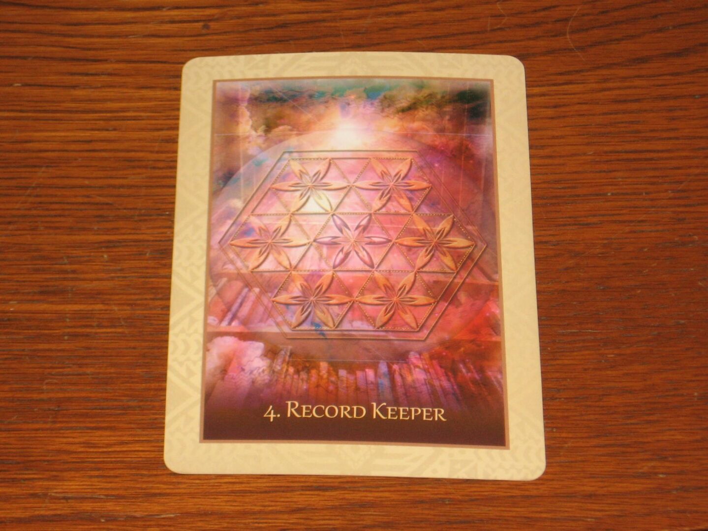 A card with the words record keeper on it.