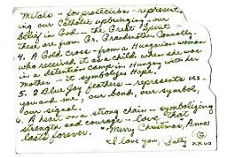 A handwritten note from the president of the united states.