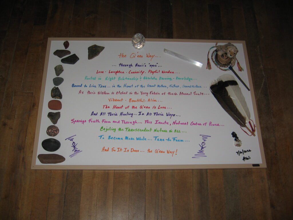 A board with various items on it and some writing.