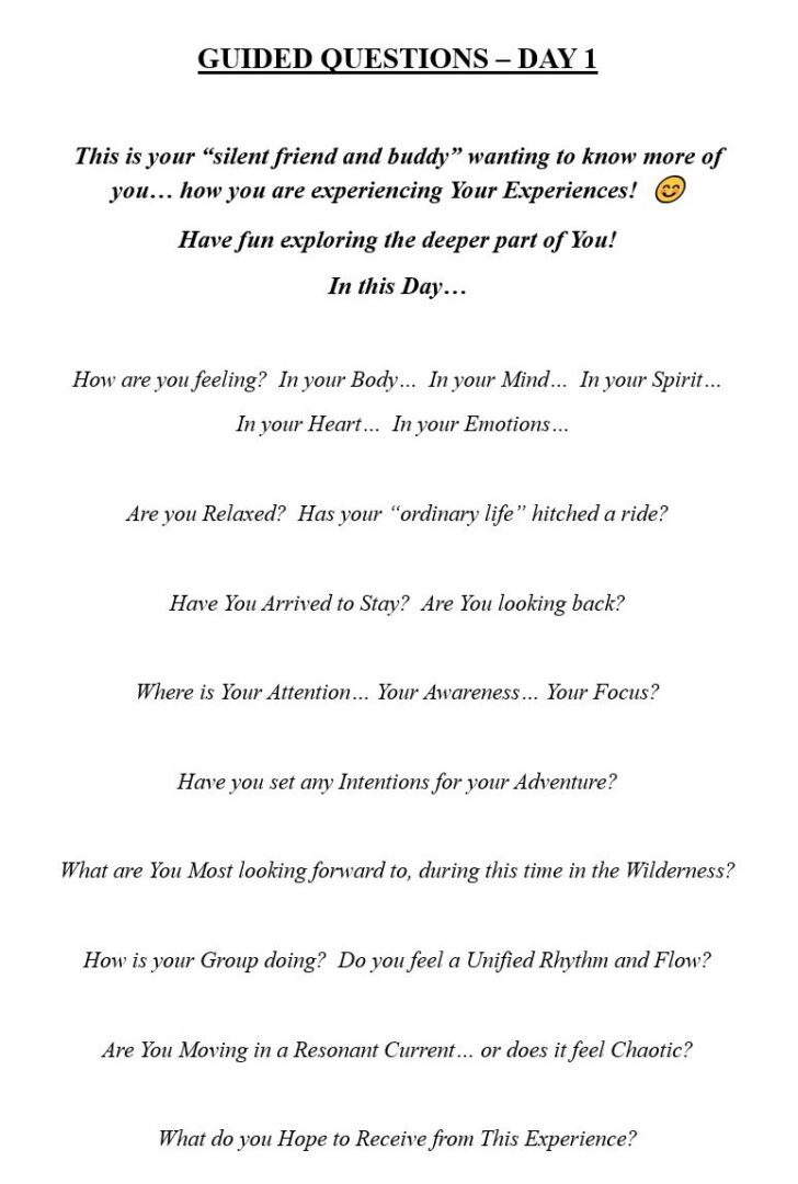 A page of questions to be answered in the form of an exercise.